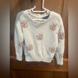 Andy & Evan Cream Sweater with Colorful Snowflakes
